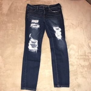 ripped AE skinny jeans